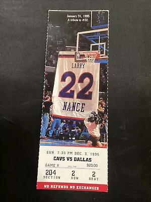 1995 Dec 3 Cleveland Cavs Dallas Mavericks Basketball Ticket Jason Kidd 11 Asst • $9.99