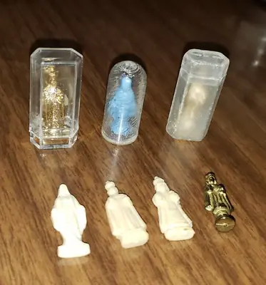 7 Vintage Antique Catholic Pocket Shrines Statues 7 • $19