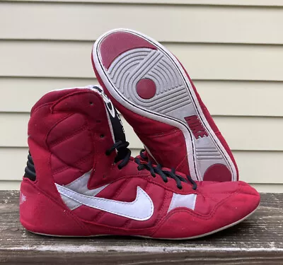 Mens Size 8.5 Nike Greco Wrestling Shoes Red Vintage • $274.99