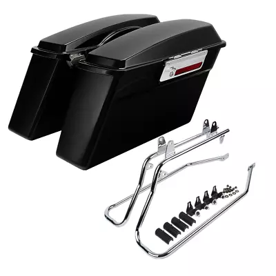 Hard Saddlebags Trunk &Conversion Brackets Fit For Harley Softail Fatboy 1984-17 • $206.99