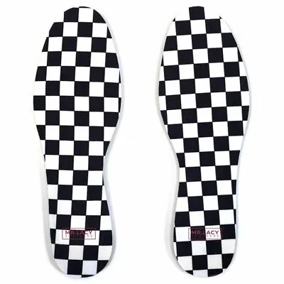 Relax Memory Foam Insoles Mr. Lacy Shoe Care Checkered Black White High Qualit • £19.08