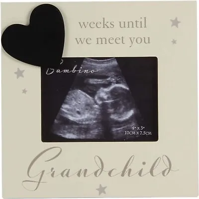 Bambino Grandchild Baby Scan Photo Frame With Chalkboard Feature - New Baby Gift • £8.99
