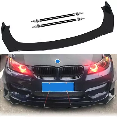 For 3 Series E30 E46 Car Front Bumper Lip Spoiler Splitter Body Kit Glossy Black • $39.99