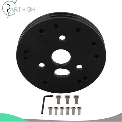 Black Short Hub 5 Or 6 Hole Steering Wheel Fits Grant NRG To 3 Hole Adapter 0.5  • $10.88