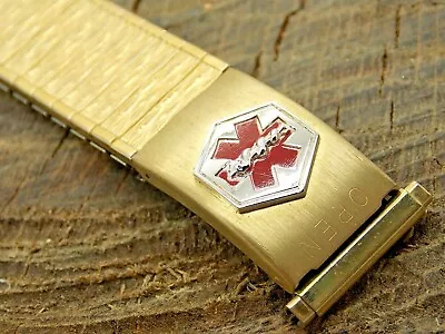 Speidel Vintage NOS Unused Expansion 16mm-19mm Gold Plate Medical Watch Band • $29