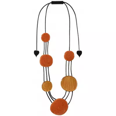 Zsiska Selene Adjustable Two Tone Orange Necklace • $125
