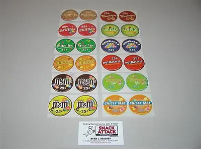 Vendstar 3000 Bulk Candy Vending Machine / (24) Candy Label Stickers - New Oem  • $19.99