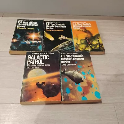 5 X E E Doc Smith Panther Classic Lensman SF Paperbacks 1972 & 73 Editions #L12 • £9.99