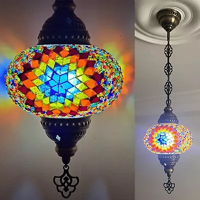 Decorative Colorful Turkish Moroccan Hanging Ceiling Lamp Light Pendant Multi... • $104.89