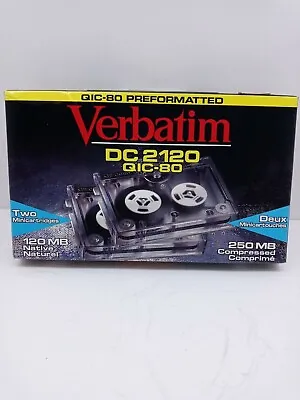 New Verbatim Dc2120xl Qic-80 2 Mini Formated Back Up Tape Cartridges Dc 2120 Xl • $6.50