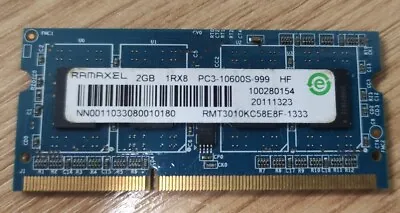 RAM Memory 2GB PC3-10600s DDR3 RAMAXEL RMT3010KD58E8F-1333 • £5