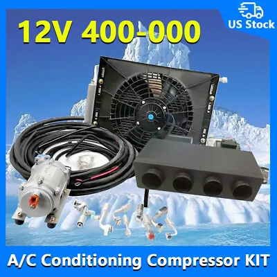 $829.29 • Buy 12V Universal Under Dash Electric Air Conditioning  A/C Compressor 400-000 KIT