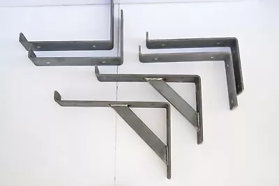  Heavy Duty Shelf Brackets Industrial Scaffold Rustic Handmade Metal SS/SU/SH • £8.99