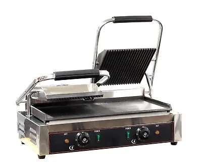 £249.99 • Buy 5kw Double Commercial Panini Press Electric Twin Contact Grill 3pin Uk Plug