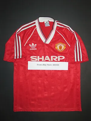 1988-1989-1990 Adidas Manchester United Home Sharp Jersey Shirt Kit England • $499.99