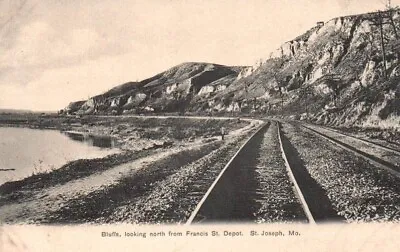 Vtg Postcard Bluffs North From St. Francis Depot  St. Joseph MO Unposted UDB • $2.25