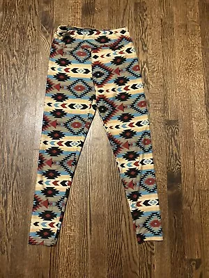 LulaRoe Leggings OS One Size Aztec Tribal Fall Colors • $15