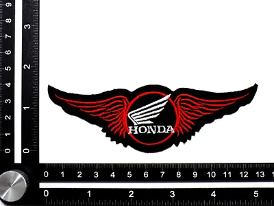 HONDA WINGS EMBROIDERED PATCH IRON/SEW ON ~5 X 1-1/2  MOTORCYCLES VTX VFR F6 TRX • $6.99