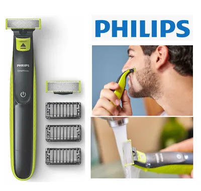 $158.50 • Buy PHILIPS ONEBLADE HYBRID TRIMMER SHAVER Mens Wet & Dry Fathers Day Beard Gift Gel