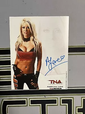 Autographed 8x10 Angelina Love TNA REPRINT Promo Photo Red Wrestling IMPACT • $16.99