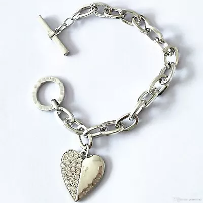 Michael Kors Designer Charm Sterling Silver Link Bracelet   • $25