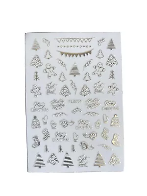 Christmas Nail Stickers TL0051 Silver • $2.88