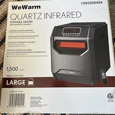 WeWarm Quartz Infrared Space Heater HT1013US Lrg. Room Size 1500 Watts READ • $62.99