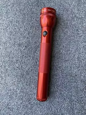 Mag-Lite 10  2 D Cell Battery Red Flashlight Maglite Maglight Made In USA • $13.99