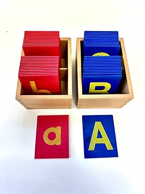 Lower And Capital Case Sandpaper Letters Montessori • $18