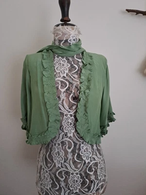 $48 • Buy Scanlan & Theodore Silk Open Front Top Size SM