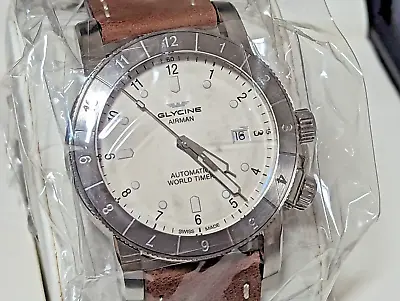 Glycine Airman World Timer GL0061 Automatic Winding Watch 42mm Swiss Made New • $710