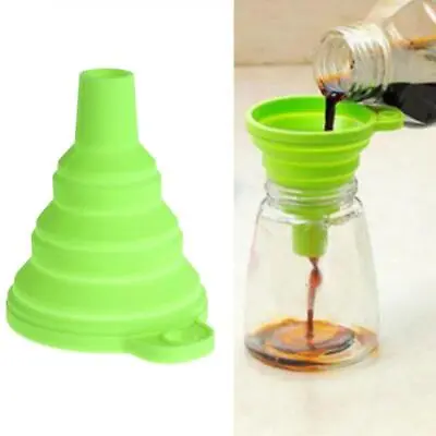 1pcs Mini Foldable Funnel Silicone Collapsible Funnel Folding Kitchen Funnels  • $0.99