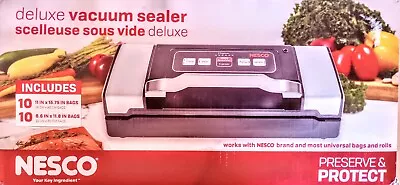 $55 • Buy NESCO Food Vacuum Sealer FoodSaver System Sealing Storage Bags Seal Meal Machine