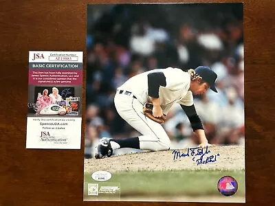 Mark Fidrych Signed 8x10 Photo File JSA COA Tigers The Bird ROY Red Sox C • $99.98