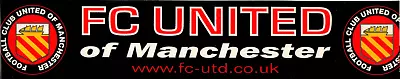 Official FC United Of Manchester Vinyl Car Sticker With Two Club Crest Badges • $3.78