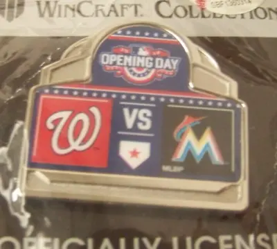 2018 Nationals Marlins Opening Day Pin Miami OD At Washington  MLB C42990 • $15