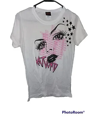 £15.37 • Buy Vintage Kat Von D Tattoo Graphic Short Sleeve Shirt White Size L
