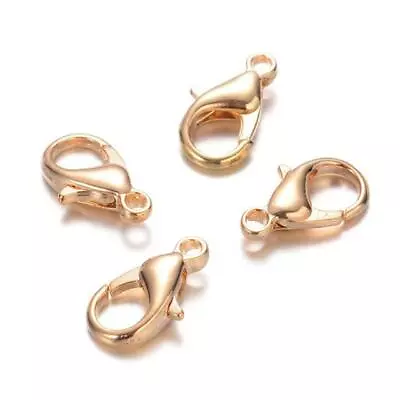 50 Lobster Clasps 12mm  Rose Gold Plated Jewellery Making Findings • £3.49