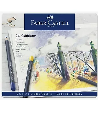 Faber Castell 24 Goldfaber Colour Pencils Tin Brand New And Sealed • $23.49