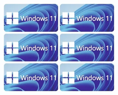 6x Windows 11 Stickers Decals For Laptops Computers • £3.50