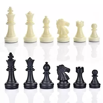 Chess Pieces Only Magnetic Plastic Chessman Set For 1.96â€ King - Small • $12.09