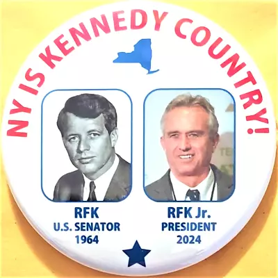 2024 Robert F. Kennedy JR. For President Campaign Button RFK New York   2.25  • $3.25