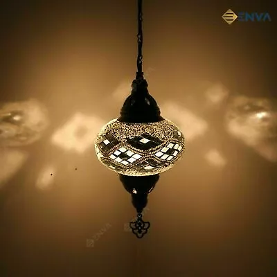 Turkish Moroccan Glass Mosaic Ceiling Hanging Chandelier Light Lamp Large Globe • $81.99