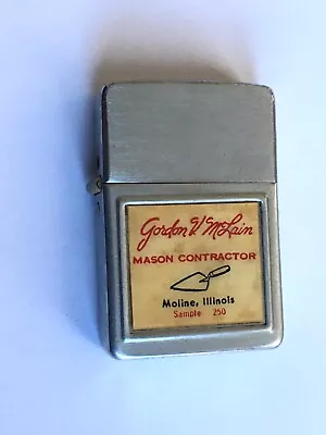 Vintage Mason Contractor McLain Moline Illinois IL Advertising NOS Lighter • $19.99