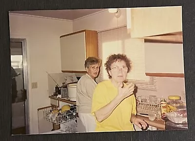 FOUND VINTAGE PHOTO PICTURE Two Old Women In The Kitchen • $4.97