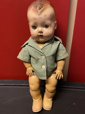 Vintage  American Character TINY  TEARS Doll About 13” 1950s Cry When Squeezed • $40