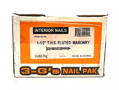 Interior Nails 1-1/2  T.h.s. Fluted Masonry 3-g's Nail Pak 5lb. • $9.99