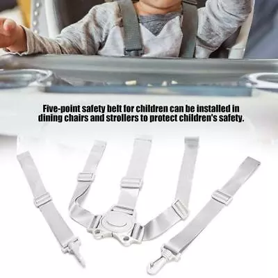 $7.93 • Buy Baby Universal 5 Point Harness High Chair Safe Belt Seat Belts New