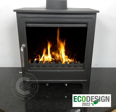 Modern Wood Burning - MultiFuel -  Solid Fuel Stove Latest CE ECO DESIGN  8Kw • £489