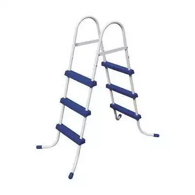 $64.59 • Buy Bestway Above Ground Steel Frame Swimming Pool Ladder 36  /91 Cm Plastic Steps